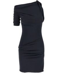 Jacquemus - 'La Mini Robe Drapeado' One-Shoulder Mini Dress With Ruched Details - Lyst
