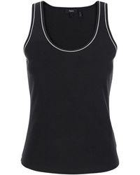 Theory - Top Smanicato Con Scollo Ampio - Lyst