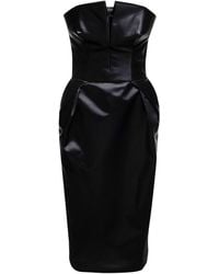 Maison Margiela - Back Sleeveless Bustier Midi Dress - Lyst