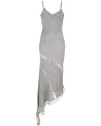 ANDAMANE - Long Dress 'Rosetta' With Thin Straps And Asymmetrical De - Lyst