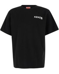 KENZO - T-Shirt Classica Con Stampa Logo A Contrasto - Lyst