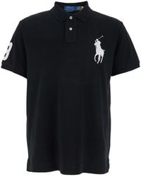 Polo Ralph Lauren - Polo "Custom Slim Fit" Con Maxi Ricamo Cavallino Sul - Lyst
