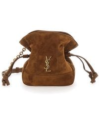 Saint Laurent - 'Jamie Mini' Crossbody Bag With Cassandre Logo Plate On The Front - Lyst