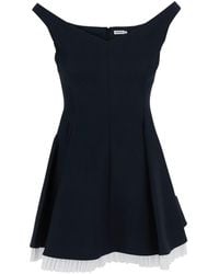 Jonathan Simkhai - Off-Shoulder Mini Dress With Contrasting Hem - Lyst