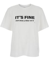 Victoria Beckham - T-Shirt With Slogan Lettering On The Front - Lyst