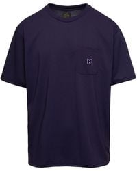Needles - T-Shirt Con Tasca E Logo Ricamato - Lyst
