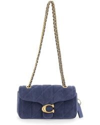COACH - Crossbody Bag With Chain Handles And Logo Plate On The Fron - Lyst