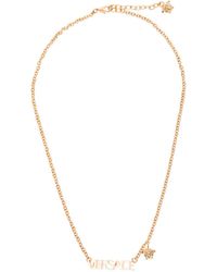 Versace - Gold Metal Chain Necklace With Logo Dolce & Gabbana Woman - Lyst