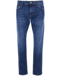 Dolce & Gabbana - Logo Plaque Jeans - Lyst