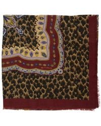 Etro - 'Aida' Scarf With Logo Lettering And All-Over Print In - Lyst