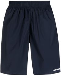 Jil Sander - Pantaloncini Shorts Lunghi Con Logo - Lyst