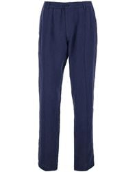Emporio Armani - Straight-Leg Trousers Linen - Lyst