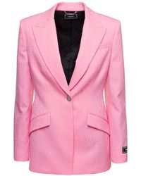 Versace - Allover Jacquard Single-Breasted Jacket - Lyst