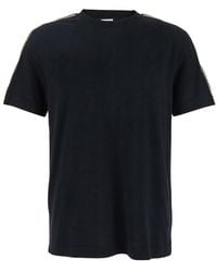Burberry - Crewneck T-Shirt With Ekd Tonal Logo Embroidery On The - Lyst