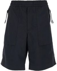 Moncler - Bermuda Shorts With Elastic Waist And Logo Patch On The Rear - Lyst