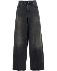 Haikure - Jeans 'Bethany' Con Patch Logo Sul Retro E Gamba Ampia - Lyst