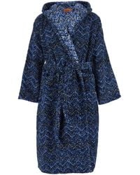 Missoni - 'Azul' Bathrobe With Zig Zag Motif - Lyst