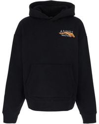 Amiri - Hoodie With Fixed Hood And Logo Lettering On Front And Rear - Lyst