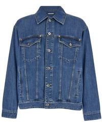 Valentino - Jacket With Buttons And Logo Patch - Lyst