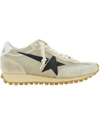 Golden Goose - 'Marathon' Low Top Sneaker With Star Patch On The Side And Logo Lettering On The Heel - Lyst