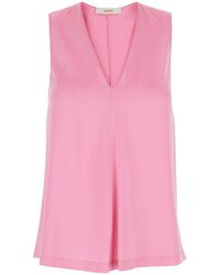 Jucca - Sleeveless Silk Top With V-Neck - Lyst