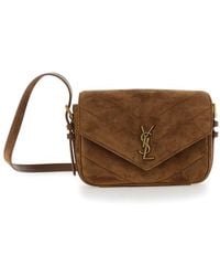 Saint Laurent - Ysl Bo Loulou L Strao 7 Suede Satin Calf - Lyst