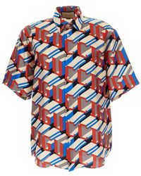 Gucci - Short Sleeve Shirt With Pixel Print - Lyst