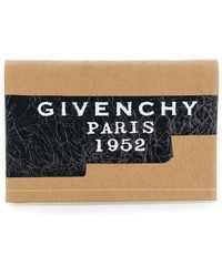 Givenchy - Clutch Bag With Crinkled Effect And Logo Lettering On The Front - Lyst