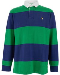 Polo Ralph Lauren - "Rugby Fit" Polo Shirt With Logo Embroidery On The Front And All-Over Striped Motif - Lyst