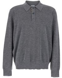 Burberry - Polo Con Colletto Classico E Motivo Check Sul Colletto - Lyst