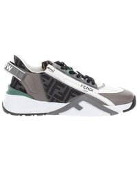 Fendi - ' Flow' M;Ulticolor Running Sneakers With Ff Jacquard - Lyst