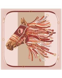 Longchamp - Foulard Quadrato Con Stampa Grafica E Design A Portafoglio I - Lyst
