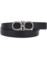 Ferragamo - Reversible Belt With Gancini Buckle Closure - Lyst