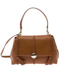 Chloé - 'Medium Penelope' Shoulder Bag With Braided Details And Ta - Lyst
