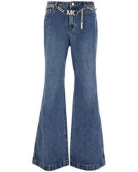 MICHAEL Michael Kors - Flared Jeans With Chain Belt - Lyst