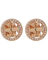Tory Burch - Orecchini 'Miller' A Bottone Con Decorazione Con Cristalli - Lyst