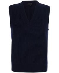 Emporio Armani - V-Neck Jackets With Long Sleeves And Tech Fabric M - Lyst