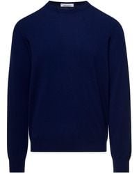 GAUDENZI - Crew Neck Long Sleeve Cashmere Sweater - Lyst