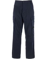 C.P. Company - Pantaloni Con Tasche Cargo E Motivo Lens Sulla Gamba - Lyst