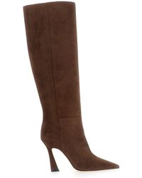 Stuart Weitzman - Vinnie Zip Boot 100 High Heel Leather Boots For - Lyst