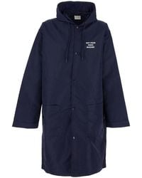 Drole de Monsieur - Hooded Jacket With Fixed Hood And Slogan On Fro - Lyst