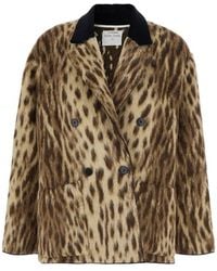 forte_forte - 'Royal Leopard' Jacket With Classic Collar And All-O - Lyst