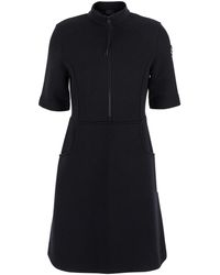 Moncler - Dress With Logo Patch Applied On The Sleeve - Lyst