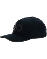 Ferragamo - Baseball Cap With Leather Gancini Detail On The Front - Lyst