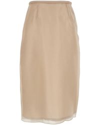 Le Plain - Tech Fabric Layered Design Midi Skirt For - Lyst