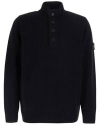 Stone Island - Wool High-Neck Sweater Tops - Lyst