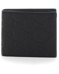 Gucci - Imprint Bi-Fold Wallet, Leather - Lyst