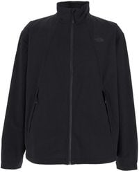 The North Face - Jacket With High Neck And Embossed Logo On The Fr - Lyst