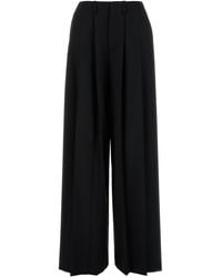 GIUSEPPE DI MORABITO - Black Wool Wide-leg Pant - Lyst