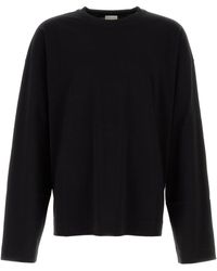 Dries Van Noten - T-shirt Hegland oversize in cotone nero - Lyst